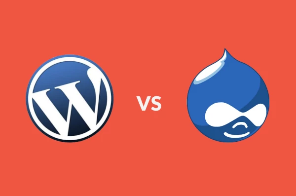 Wordpress and Drupal logos